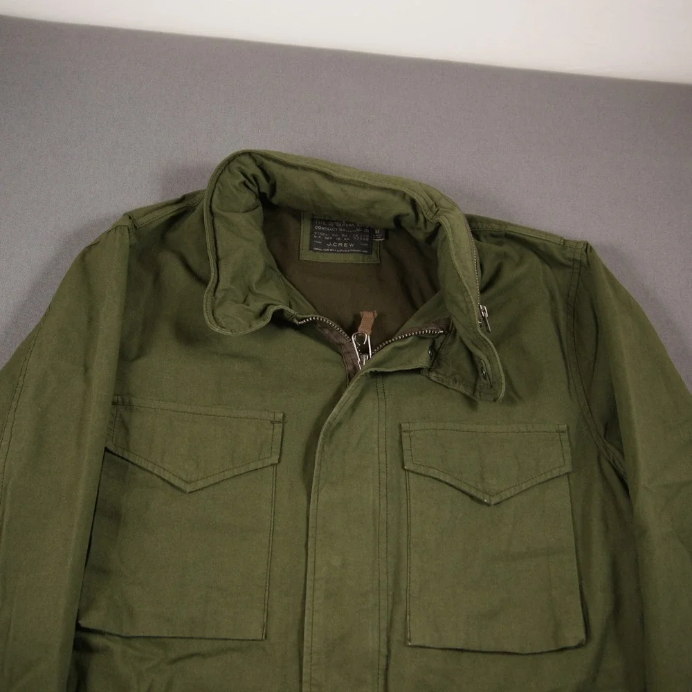J.Crew Military Field Utility M65 Viscose Cotton Men Jacket M Hooded Field Work